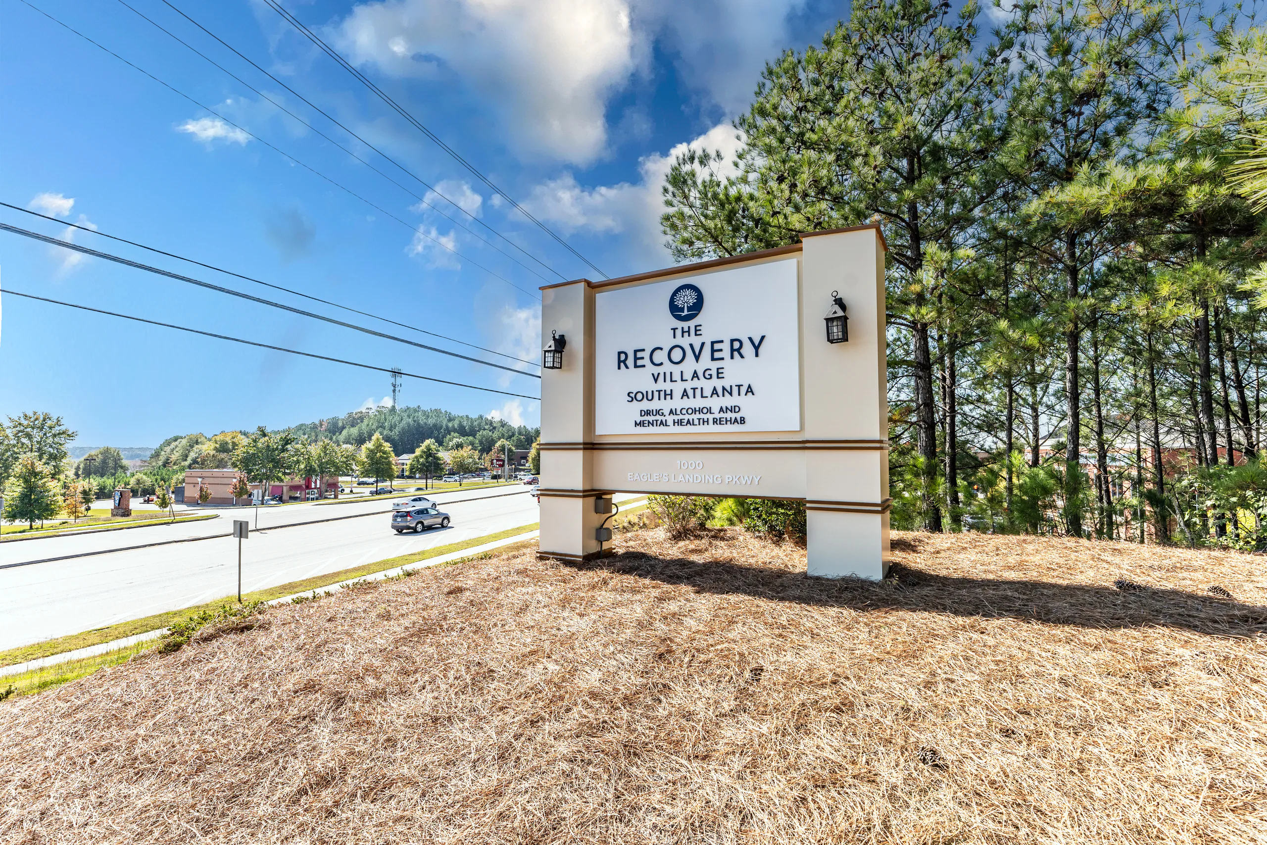 The-Recovery-Village-South-Atlanta-Drug-Alcohol-and-Mental-Health-Rehab-Street-view-of-sign-at-facility-entrance